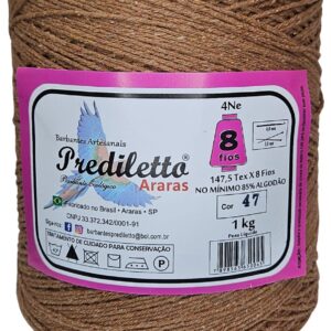 Barbante Prediletto Fio 8 Cor 47 Caramelo de 1kg