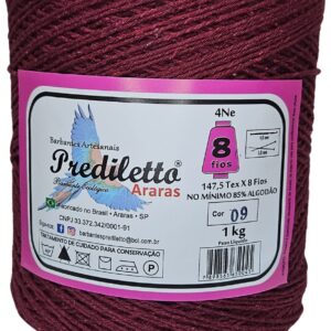 Barbante Prediletto Fio 8 Cor 09 Bordo de 1kg