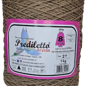 Barbante Prediletto Fio 8 Cor 27 Chocolate de 1kg