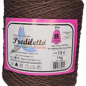 Barbante Prediletto Fio 8 Cor 131 Marrom Claro de 1kg
