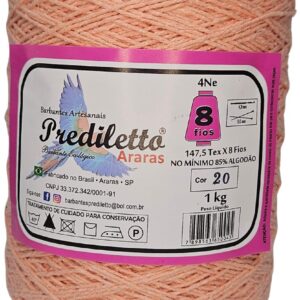 Barbante Prediletto Fio 8 Cor 20 Salmão de 1kg