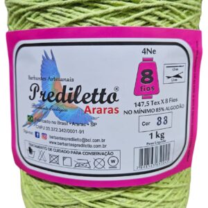Barbante Prediletto Fio 8 Cor 33 Verde Limão de 1kg