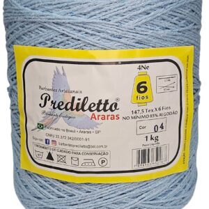 Barbante Prediletto Fio 6 Cor 04 Azul Bebê de 1kg