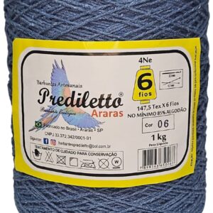 Barbante Prediletto Fio 6 Cor 06 Azul Celeste de 1kg