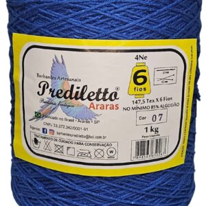 Barbante Predilleto Fio 6 Cor 07 Azul Royal de 1kg
