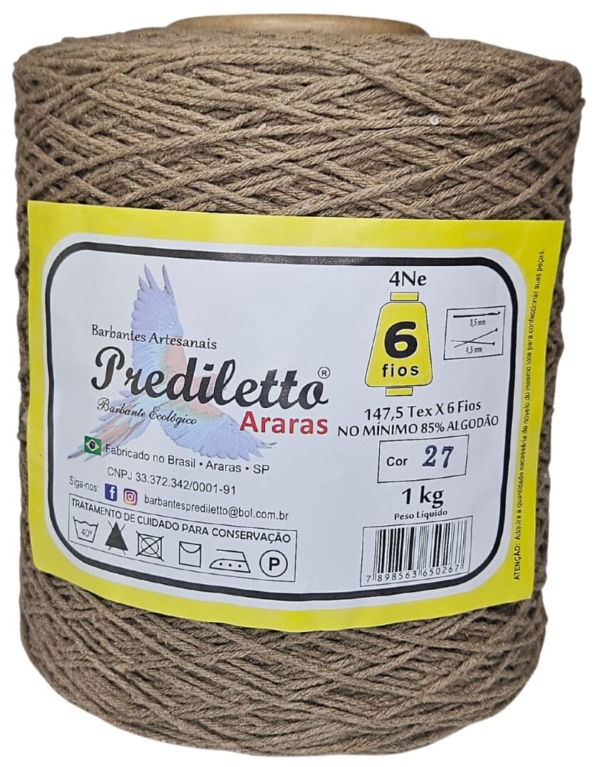 Barbante Barbante Fio 6 Cor 27 Chocolate de 1kg