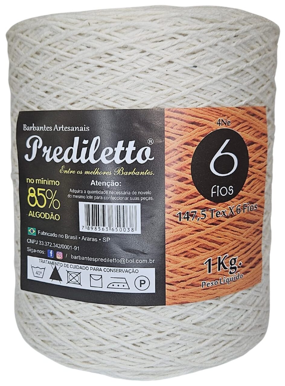 Barbante Prediletto Fio 6 Cru de 1kg