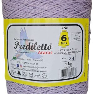 Barbante Prediletto Fio 6 Cor 34 Lilás de 1kg