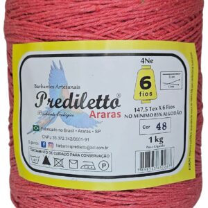 Barbante Prediletto Fio 6 Cor 48 Melancia de 1kg