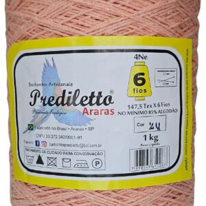 Barbante Prediletto Fio 6 Cor 20 Salmão de 1kg