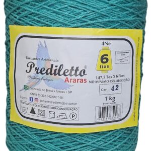 Barbante Prediletto Fio 6 Cor 42 Verde Esmeralda de 1kg