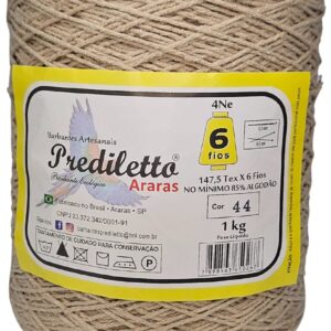 Barbante Prediletto Fio 6 Cor 44 Camurça de 1kg