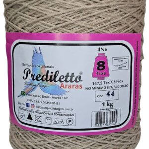 Barbante Prediletto Fio 8 Cor 44 Camurça de 1kg