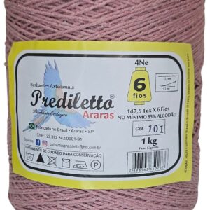 Barbante Prediletto Fio 6 Cor 101 Rosa Chá de 1kg