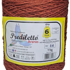 Barbante Prediletto Fio 6 Cor 56 Telha de 1kg