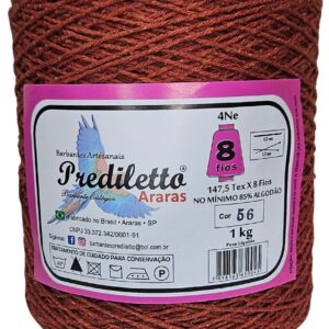 Barbante Prediletto Fio 8 Cor 56 Telha de 1kg