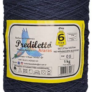 Barbante Prediletto Fio 6 Cor 05 Azul Marinho de 1kg