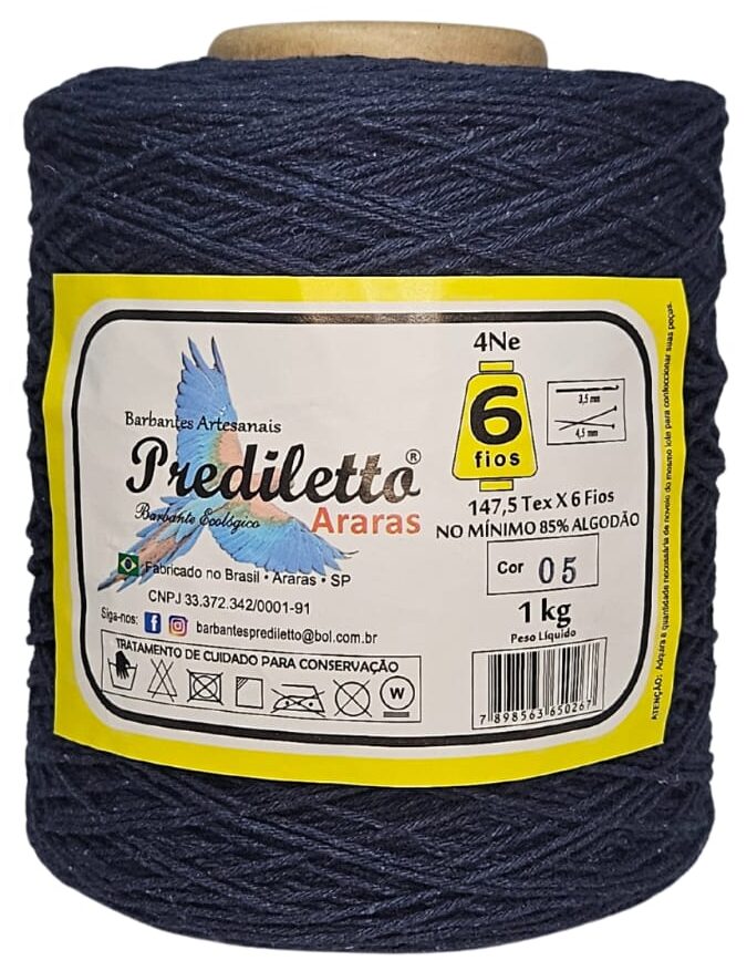 Barbante Prediletto Fio 6 Cor 05 Azul Marinho de 1kg