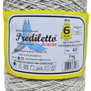 Barbante Prediletto Fio 6 Cor 49 Palha de 1kg