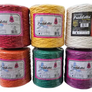Kit com 6 Barbantes Prediletto fio 06 1kilo