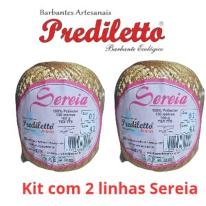 Kit 2 Linha Sereia Tradicional Cor 01 Dourada de 100g