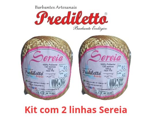 Kit 2 Linha Sereia Tradicional Cor 01 Dourada de 100g