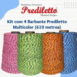 Kit Barbante Multicolor 610 metros Fio 6