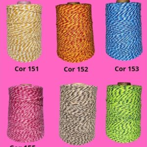 Kit 4 Barbante Multicolor 610 metros Fio 6