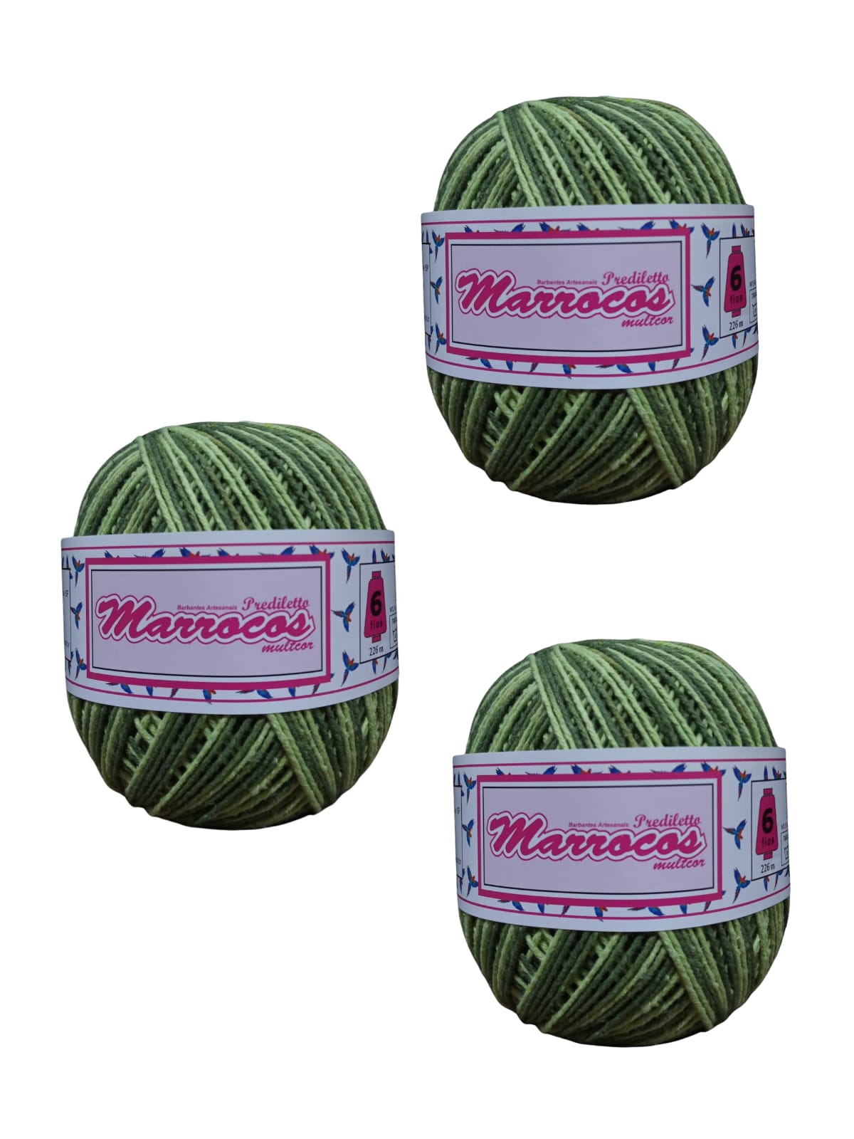 Kit 3 Barbantes Marrocos Fio 6 Cor 238 de 226m