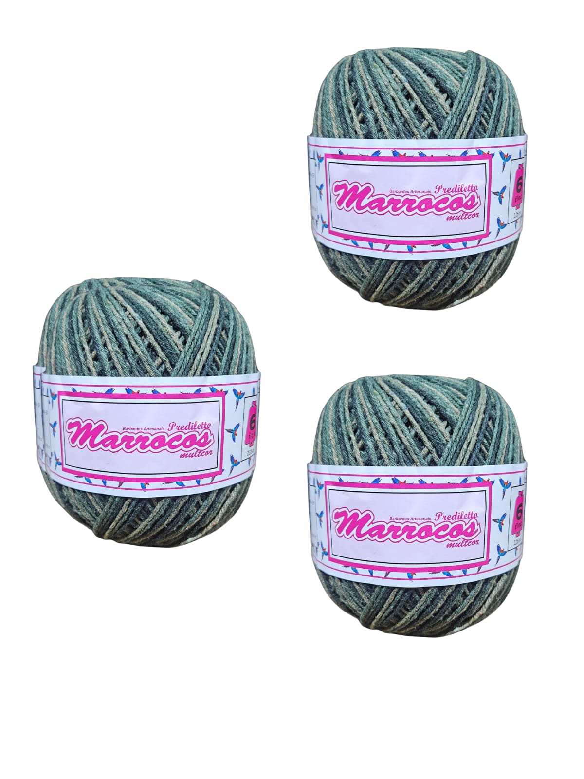Kit 3 Barbantes Marrocos Fio 6 Cor 255 de 226m