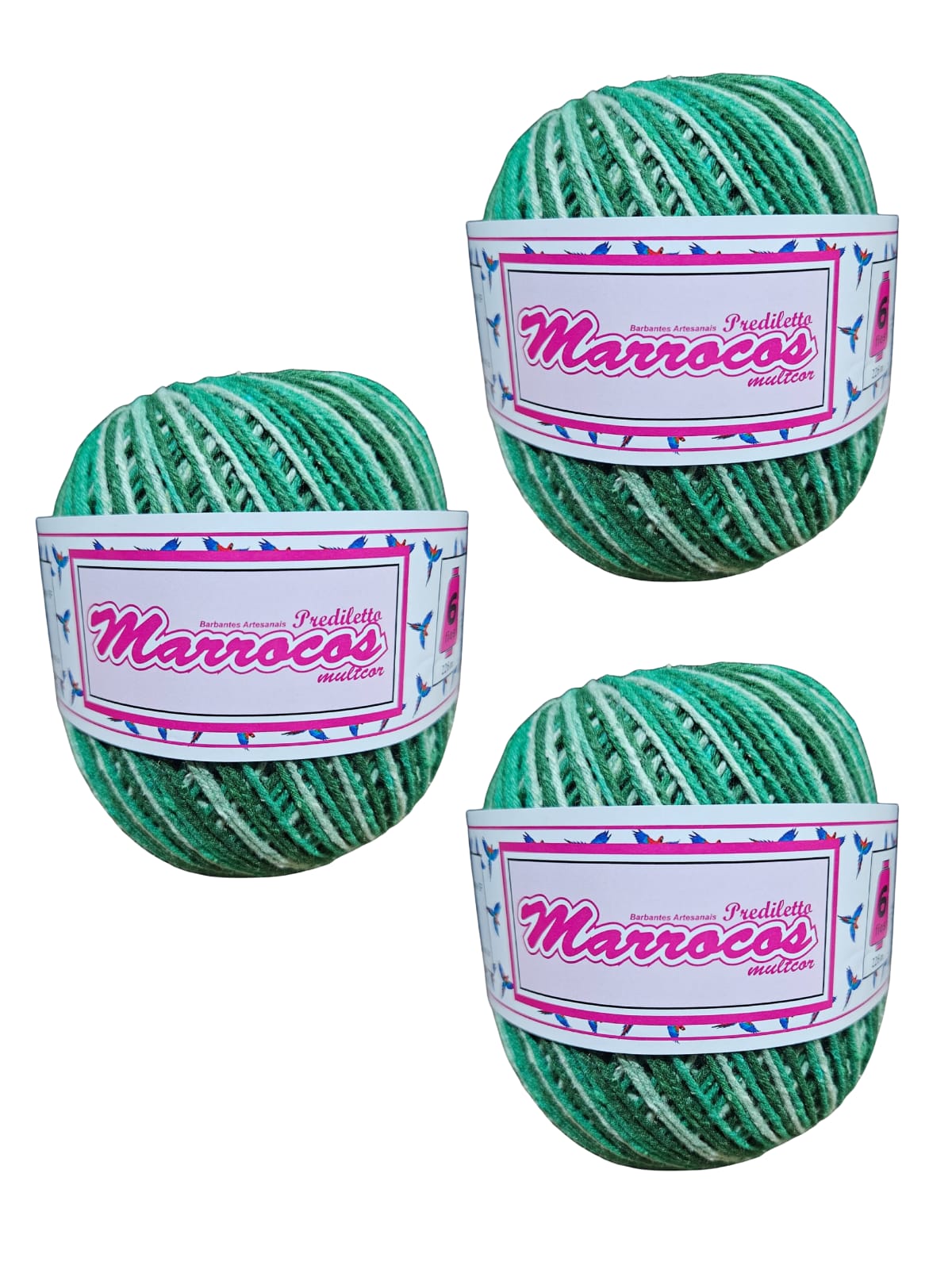 Kit 3 Barbantes Marrocos Fio 6 Cor 267 de 226m