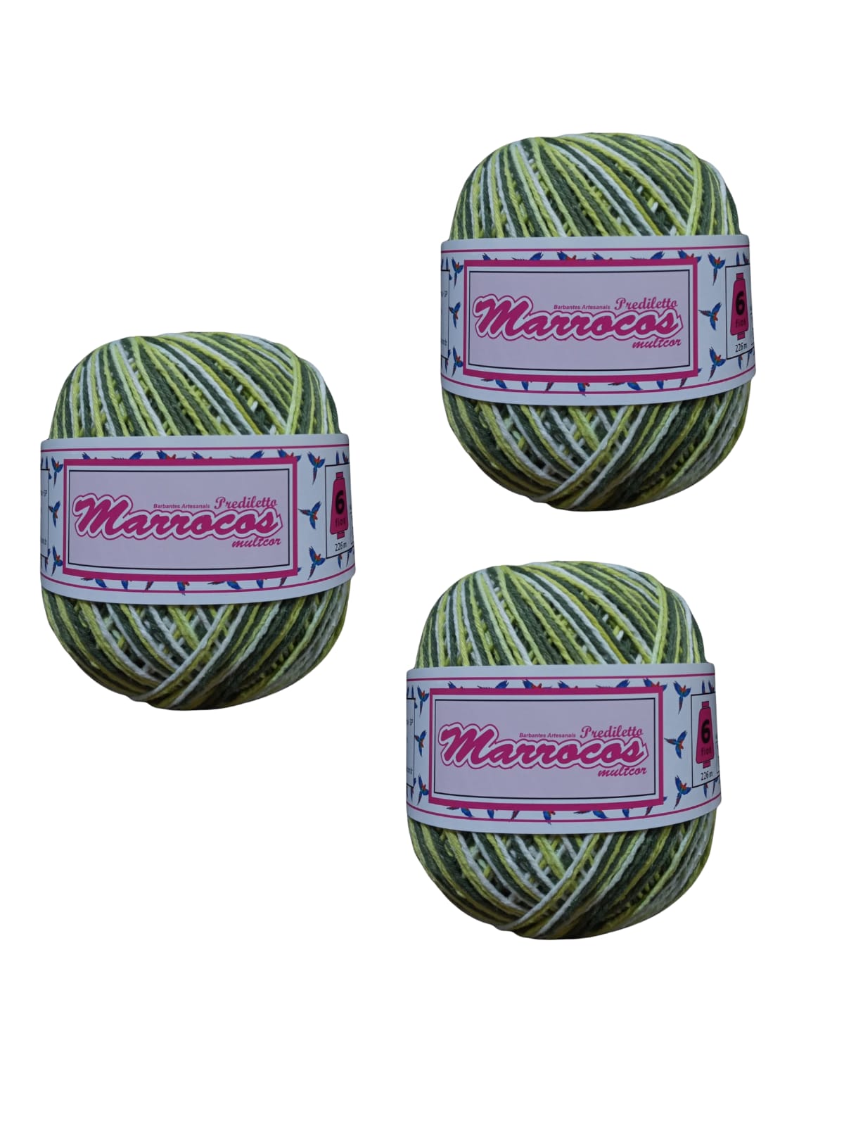 Kit 3 Barbantes Marrocos Fio 6 Cor 277 de 226m