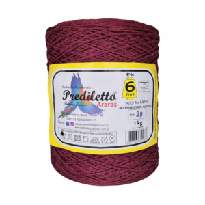 Barbante Prediletto Fio 6 Cor 29 Vinho de 1kg