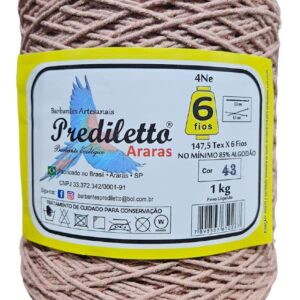 Barbante Prediletto Fio 6 Cor 43 Nude de 1kg