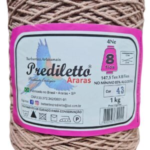 Barbante Prediletto Fio 8 Cor 43 Nude de 1kg